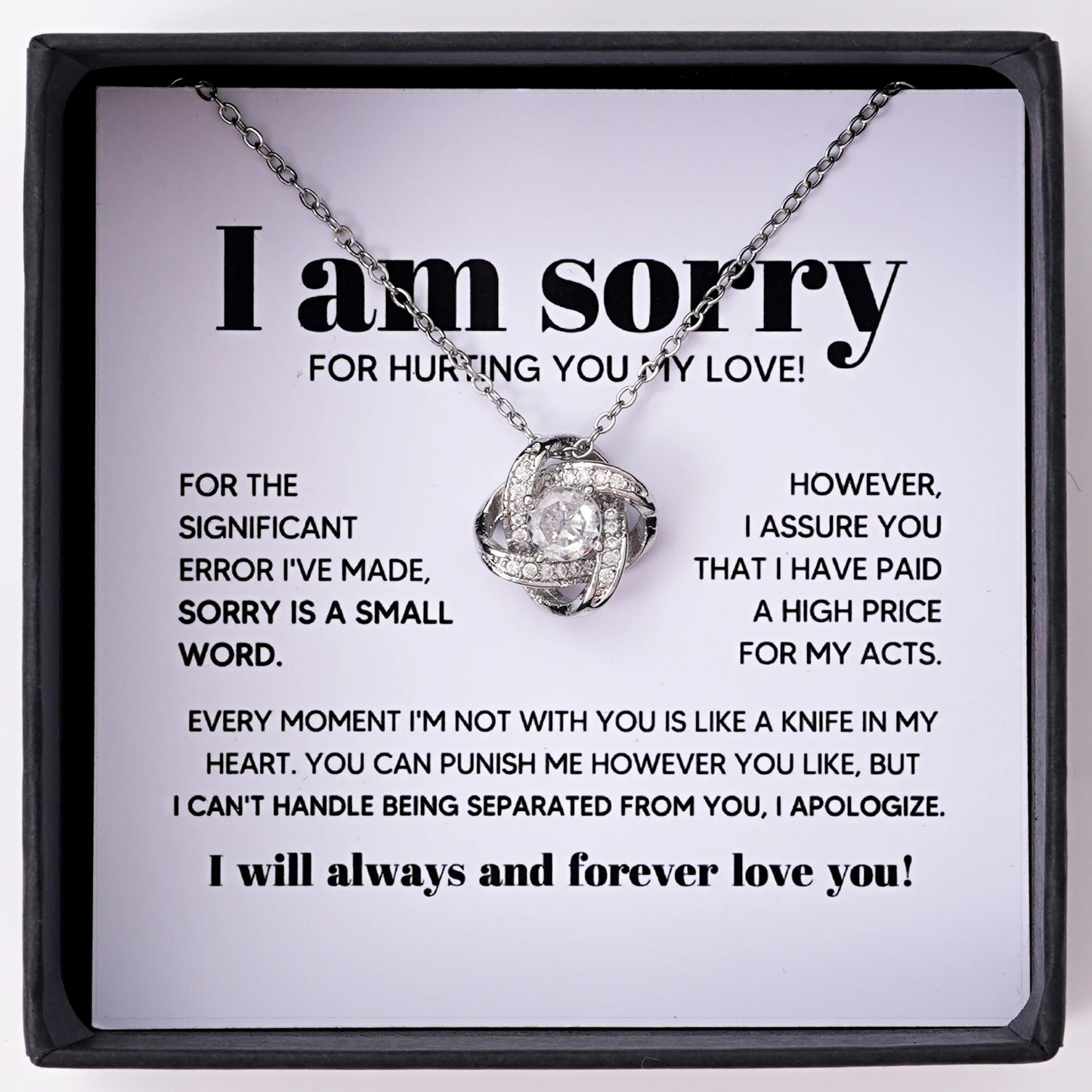 Im Am Sorry Love Knot
