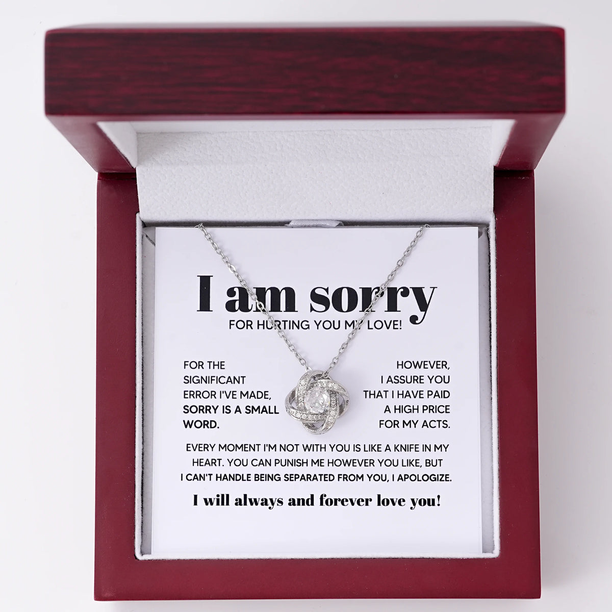 Im Am Sorry Love Knot