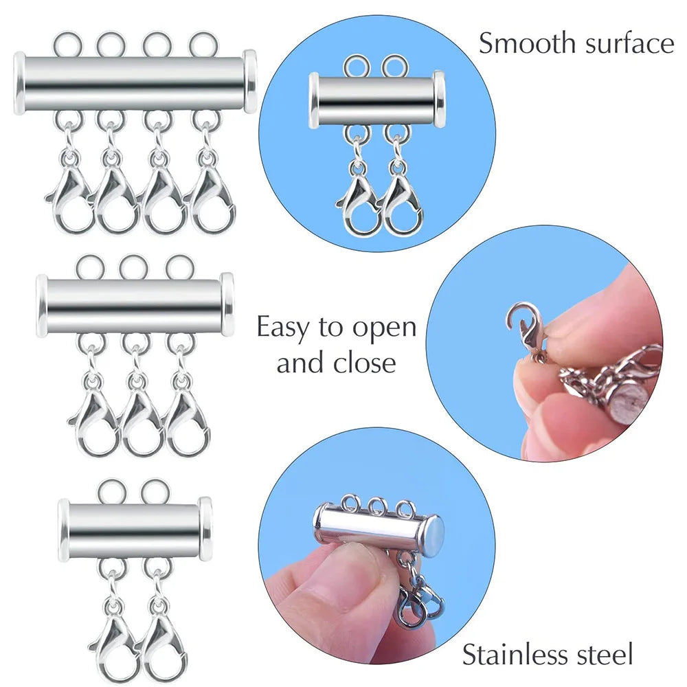 Layered Necklace/Bracelet - Sliding Magnet Tube