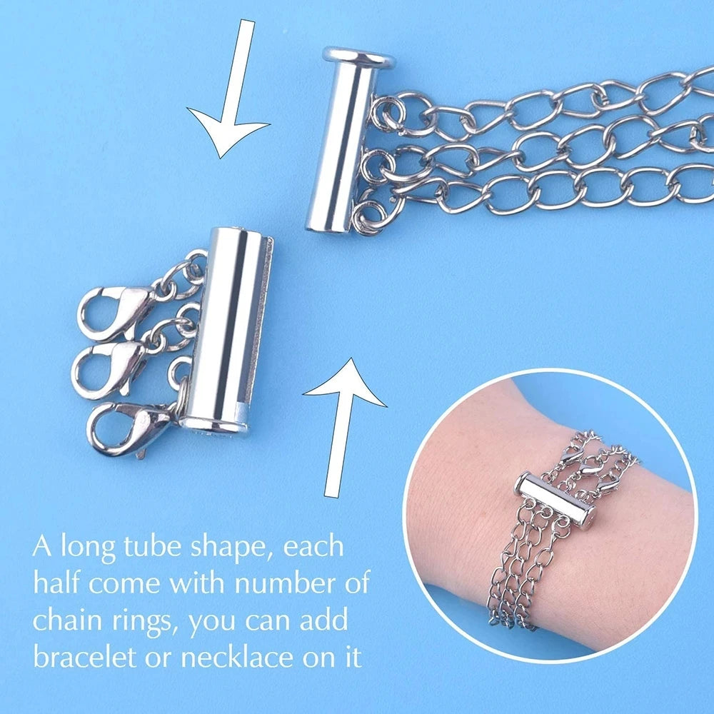 Layered Necklace/Bracelet - Sliding Magnet Tube