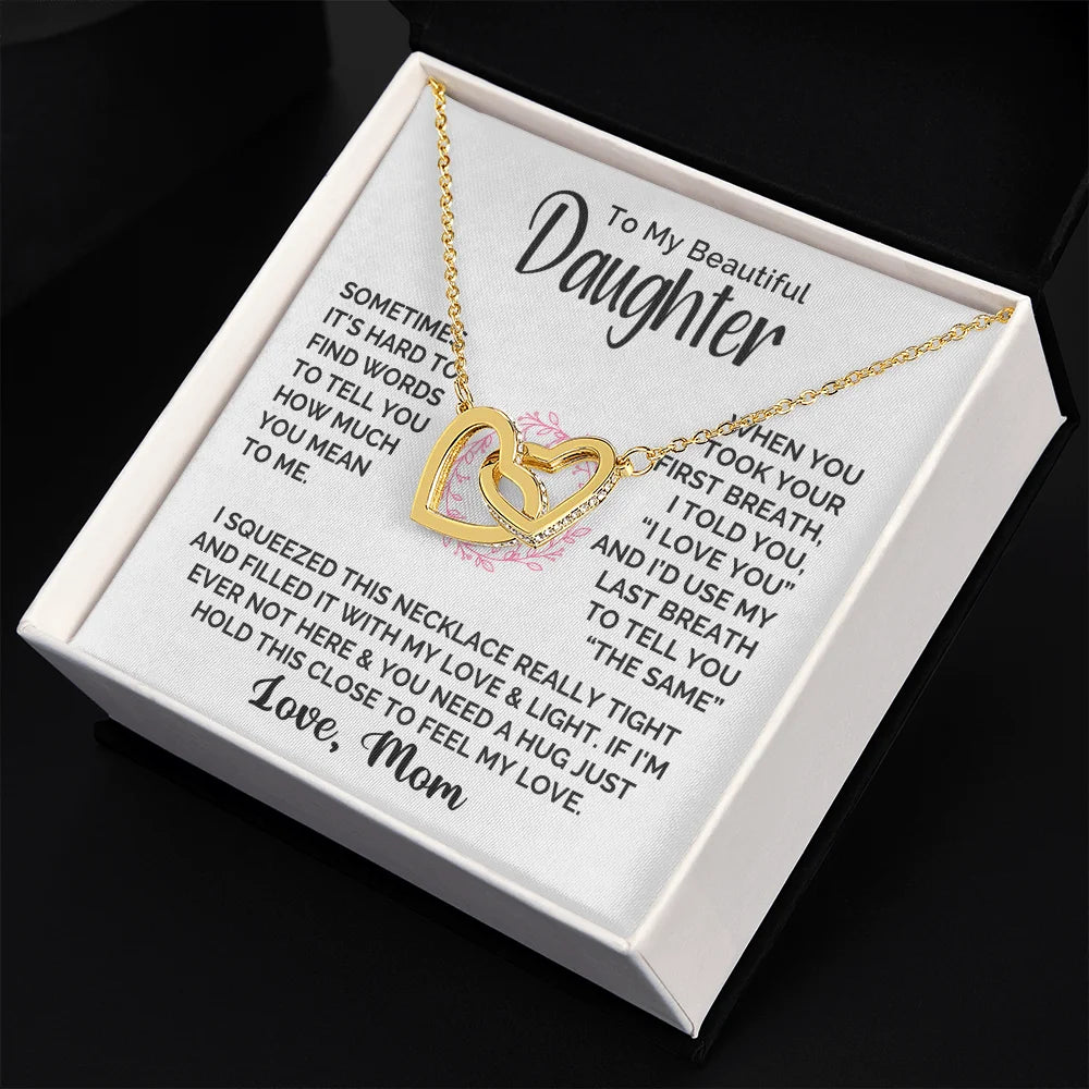 To My Beautiful Daughter From Mom Love Heart