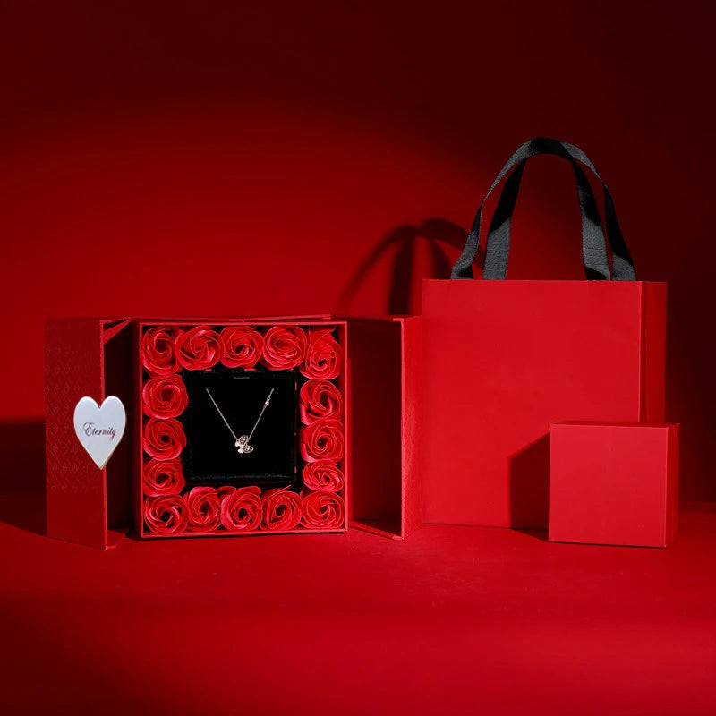 For My Love - 16 Rose Jewelry Box Set
