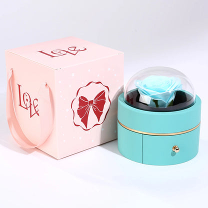 To My Love - Valentine’s Day Rose Heart Necklace Gift Box