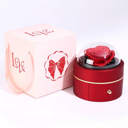 To My Love - Valentine’s Day Rose Heart Necklace Gift Box