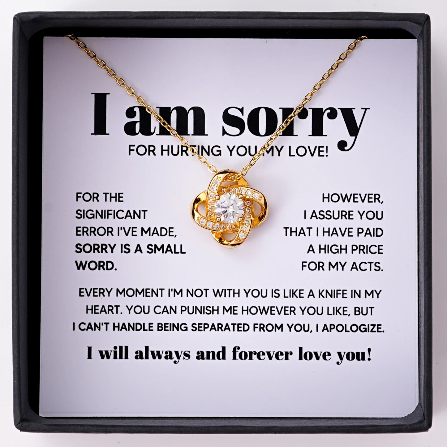Im Am Sorry Love Knot