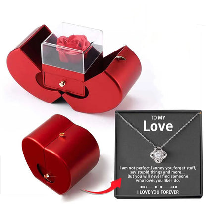 To My Love - Valentine’s Day Apple Rose Necklace Gift Box