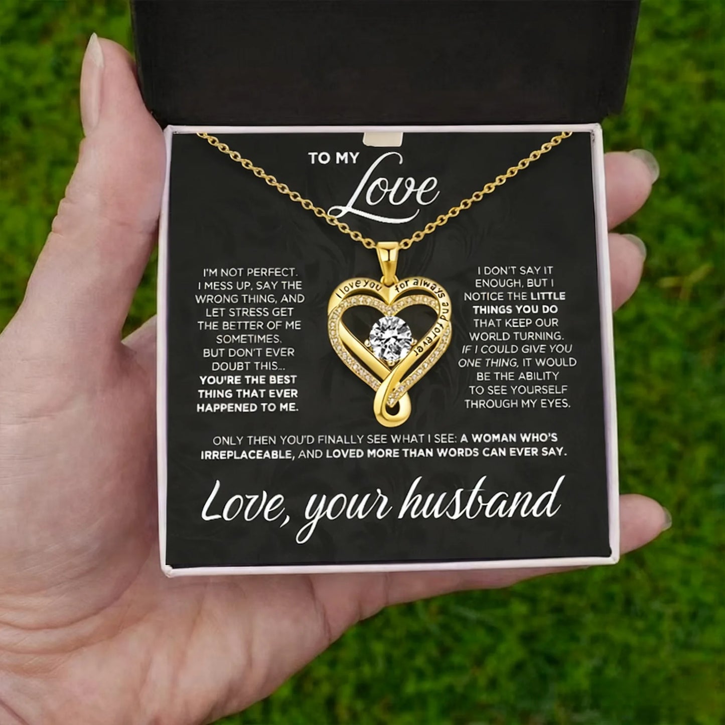 To My Wife - Heart Infinity Pendant
