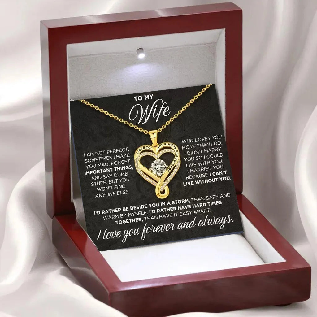 To My Wife - Heart Infinity Pendant