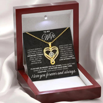 To My Wife - Heart Infinity Pendant
