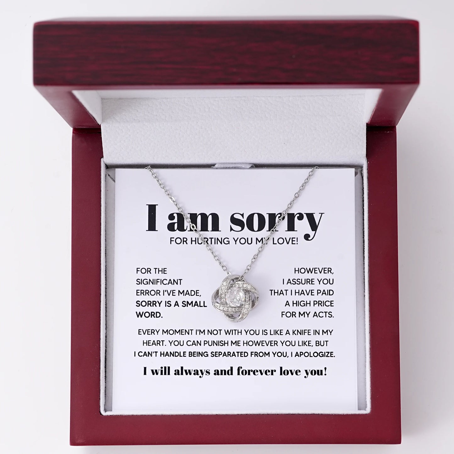 Im Am Sorry Love Knot
