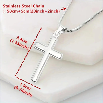 To My Best Dad Cross Necklace