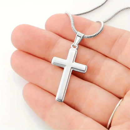 To My Best Dad Cross Necklace