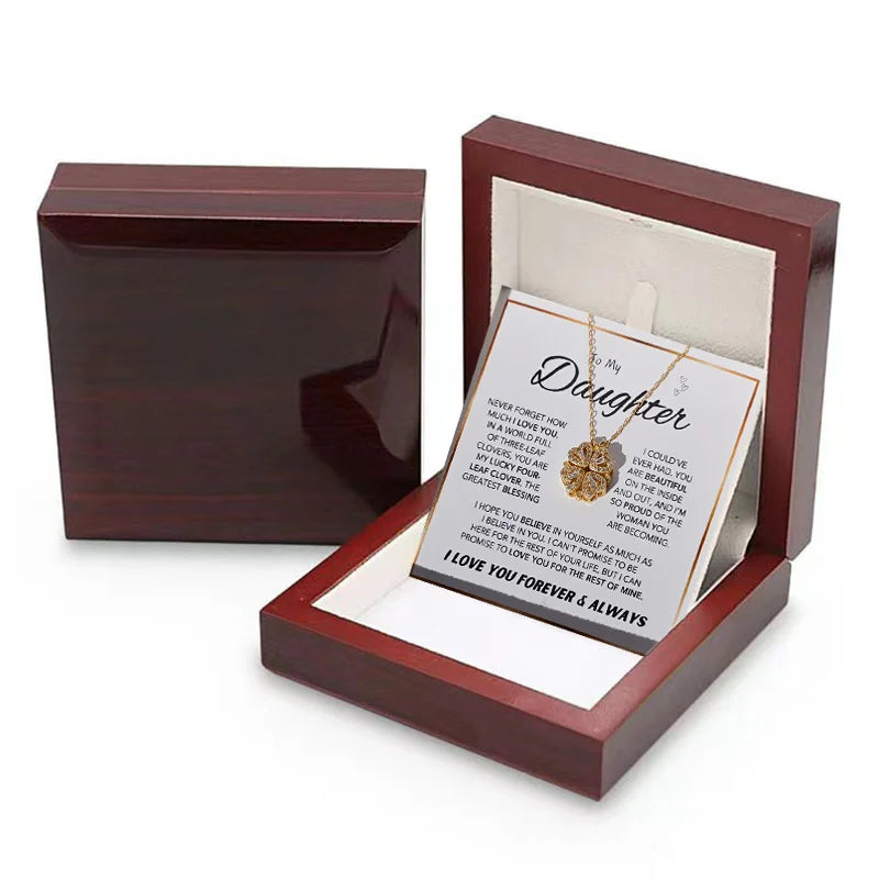 To My Daughter - 4-Leaf Clover Hearts