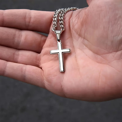 To My Dad Cross Necklace