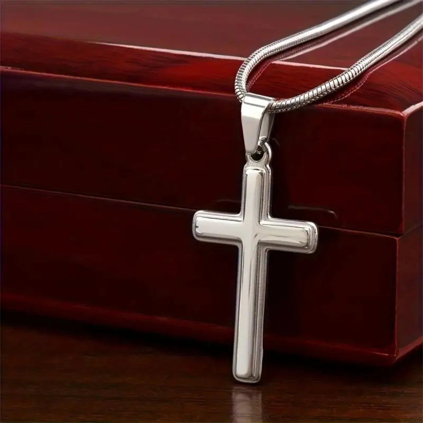 To My Best Dad Cross Necklace
