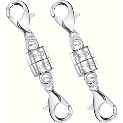 925 Silver Double Lobster Magnetic Jewelry Clasps