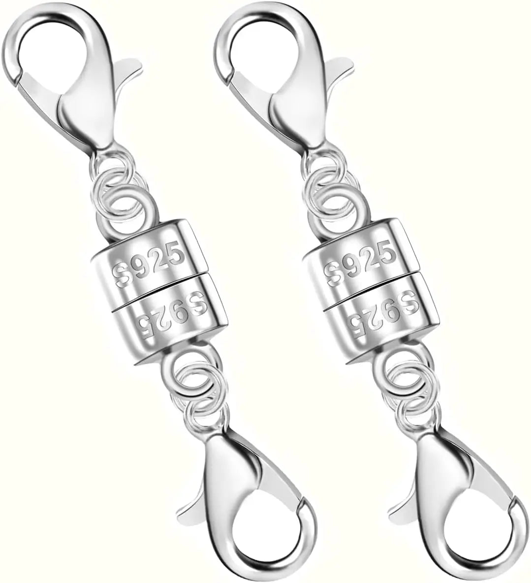 925 Silver Double Lobster Magnetic Jewelry Clasps