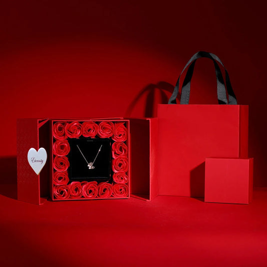 For My Love - 16 Rose Jewelry Box Set