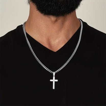 To My Dad Cross Necklace