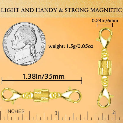 925 Silver Double Lobster Magnetic Jewelry Clasps