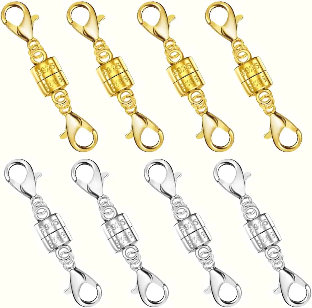 925 Silver Double Lobster Magnetic Jewelry Clasps