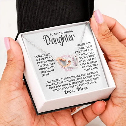 To My Beautiful Daughter From Mom Love Heart